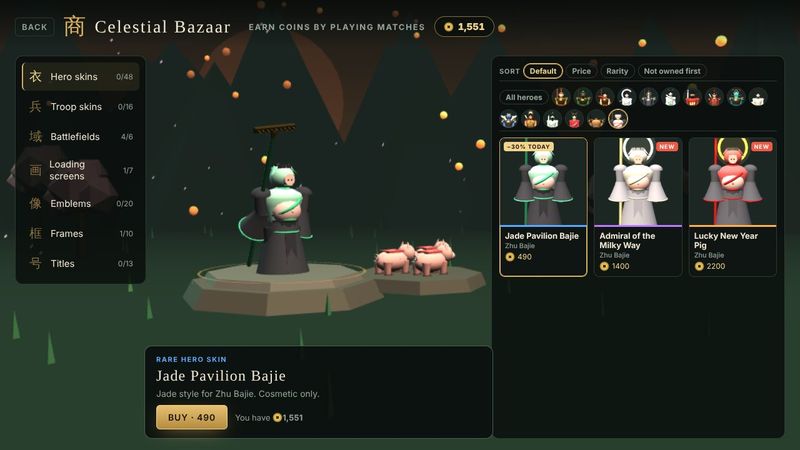 Skins and cosmetics
