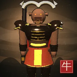 Painted portrait of Bull Demon King