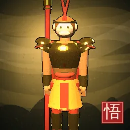 Painted portrait of Sun Wukong